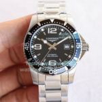 TWF Swiss Replica Longines Hydro Conquest Stainless Steel Black Dial Watch 41MM